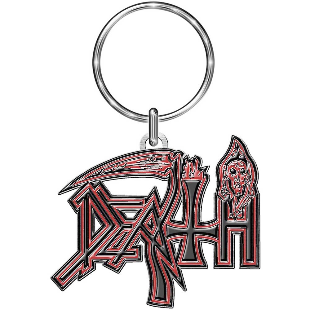 Death - Human Logo Schlüsselring - Schwarz/Rot